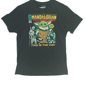 NWT Star Wars Mandalorian Large Black Graphic T-shirt